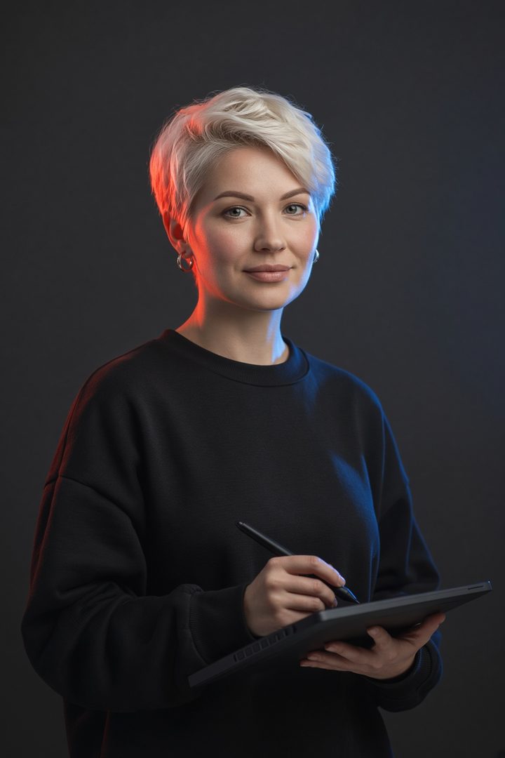AI-made portrait for the Motion Designer role